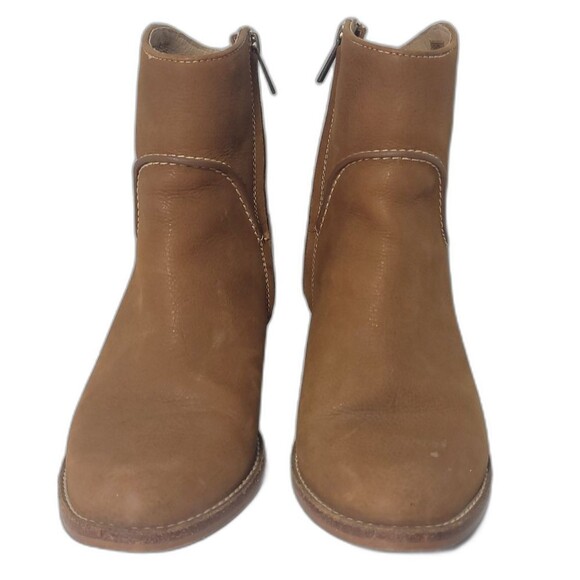 UGG Annie Chestnut Brown Tan Leather Heeled Ankle Booties Boots Women’s 8 - Picture 6 of 13